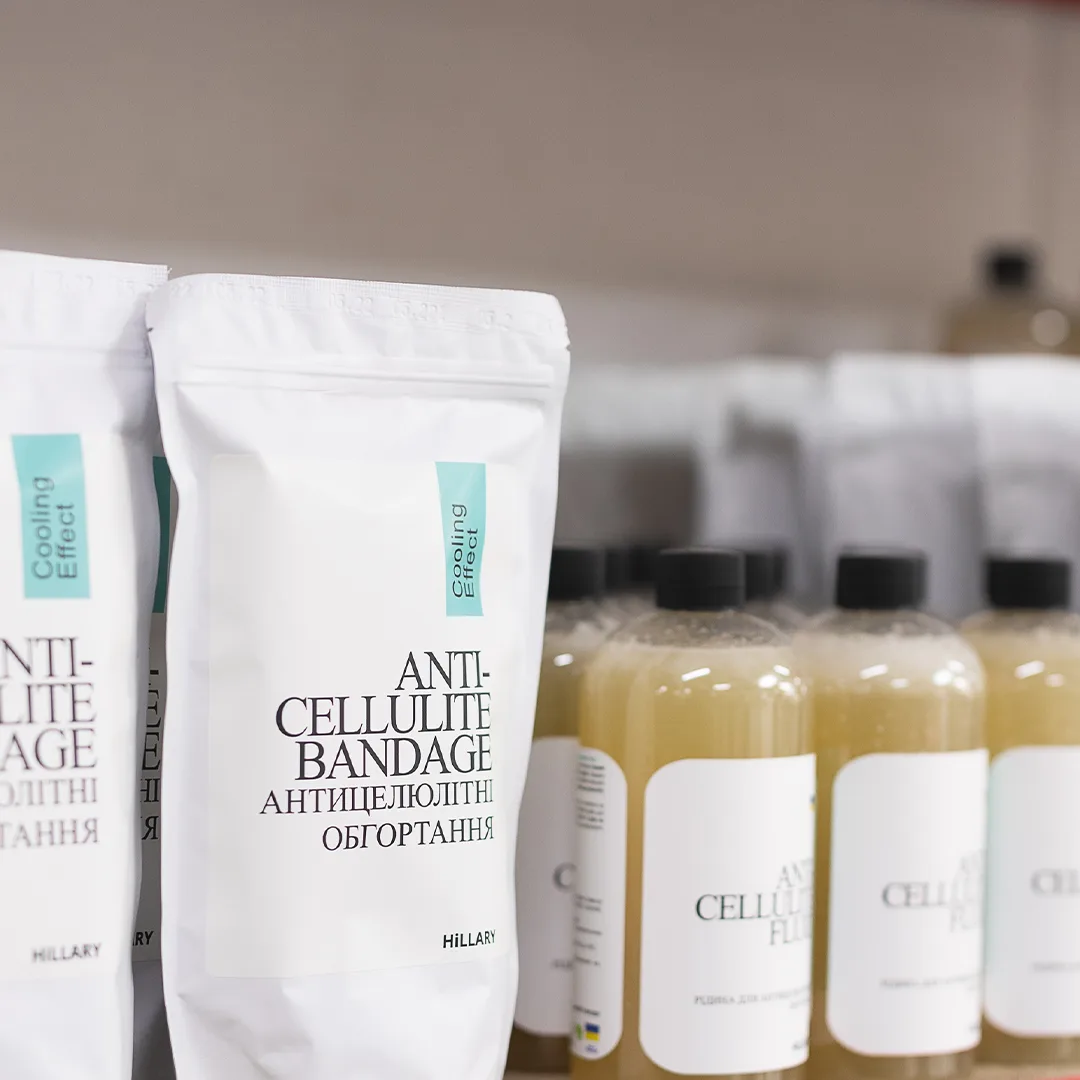 Антицелюлітні обгортання + рідина з охолоджувальним ефектом Hillary Anti-cellulite Cooling Effect (12 процедур