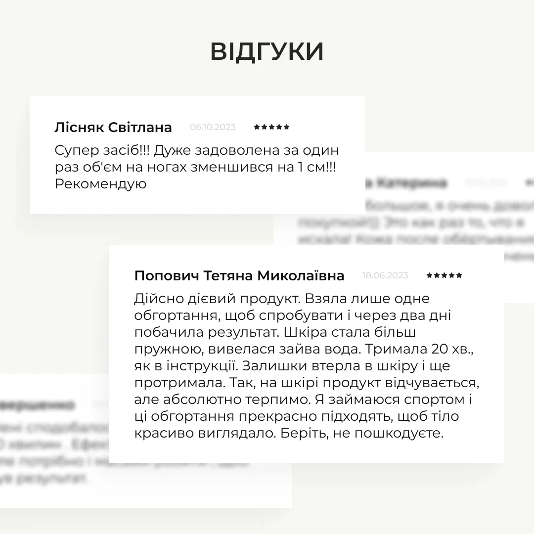 Антицелюлітні обгортання + рідина з охолоджувальним ефектом Hillary Anti-cellulite Cooling Effect (12 процедур