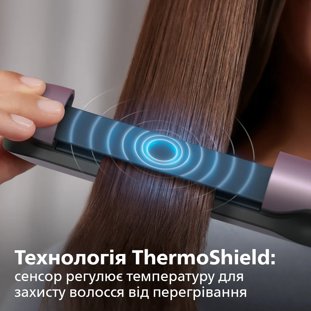 Випрямляч волосся Philips керамічний 25х105 мм світло-рожевий металік