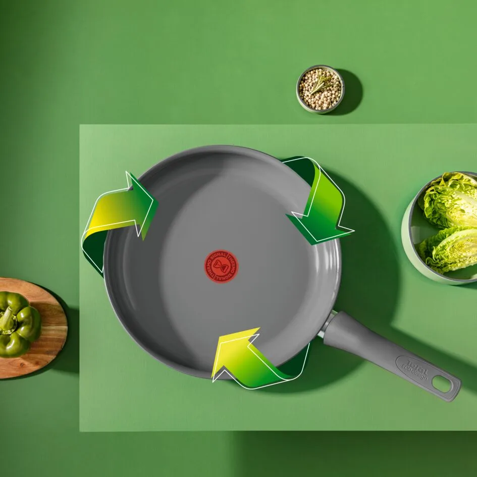 Сковорода Tefal алюміній 24 см сірий антипригарне покриття