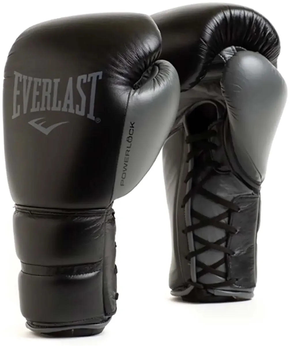 Боксерські рукавиці Everlast шкіра 14 унцій чорний