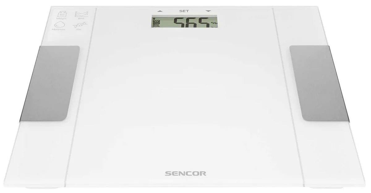 Напольные весы Sencor диагностические стеклянные 33х32 см белые