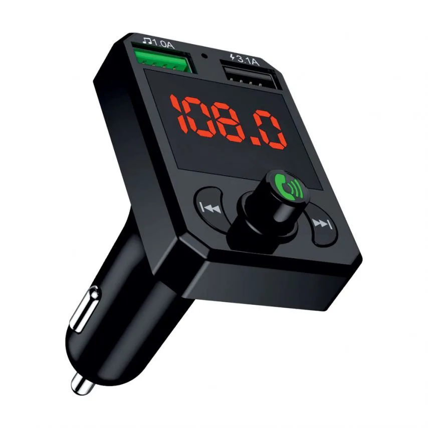 FM-трансмітер WALKER чорний ABS 64х41х81 мм