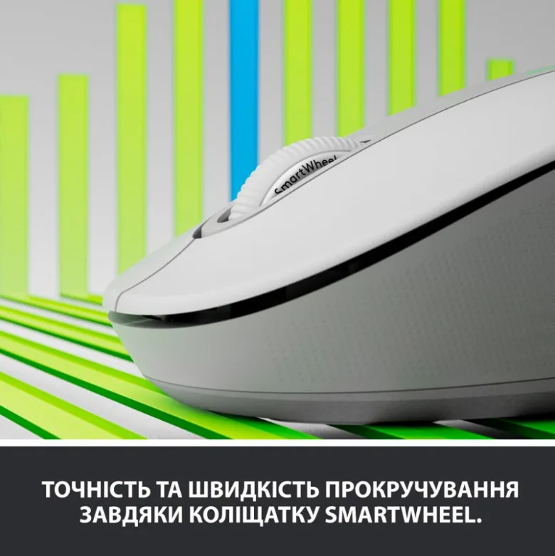 Миша комп'ютерна Logitech бездротова оптична маленька біла