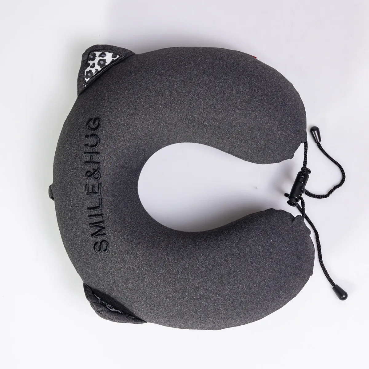 Подушка для шиї Smile&Hug Memory Foam U-подібна 30х30х10 см темно-сіра