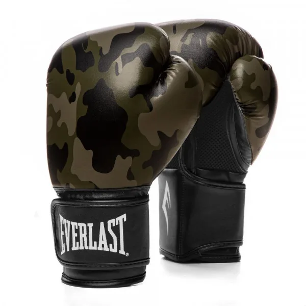 Боксерські рукавиці Everlast 12 унцій камуфляж шкіра поліуретан унісекс