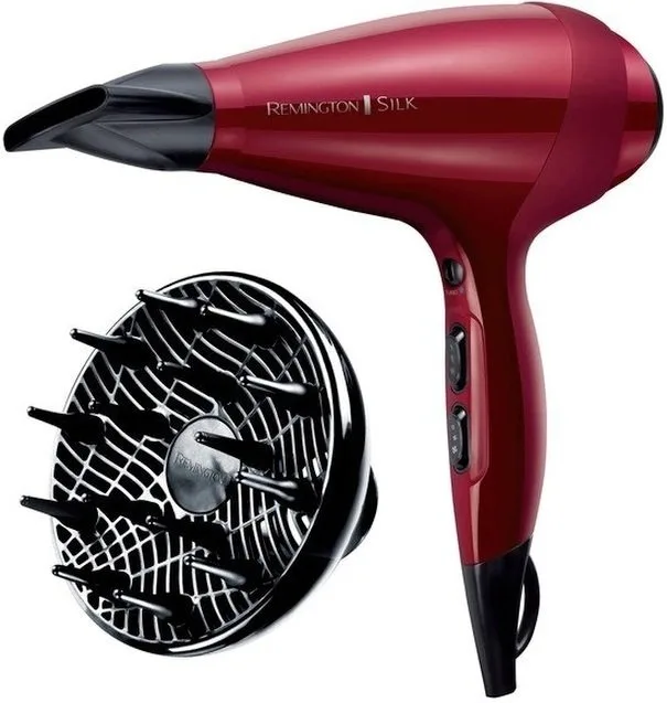 Фен Remington Silk 2400 Вт 3 режими дифузор іонізація червоний