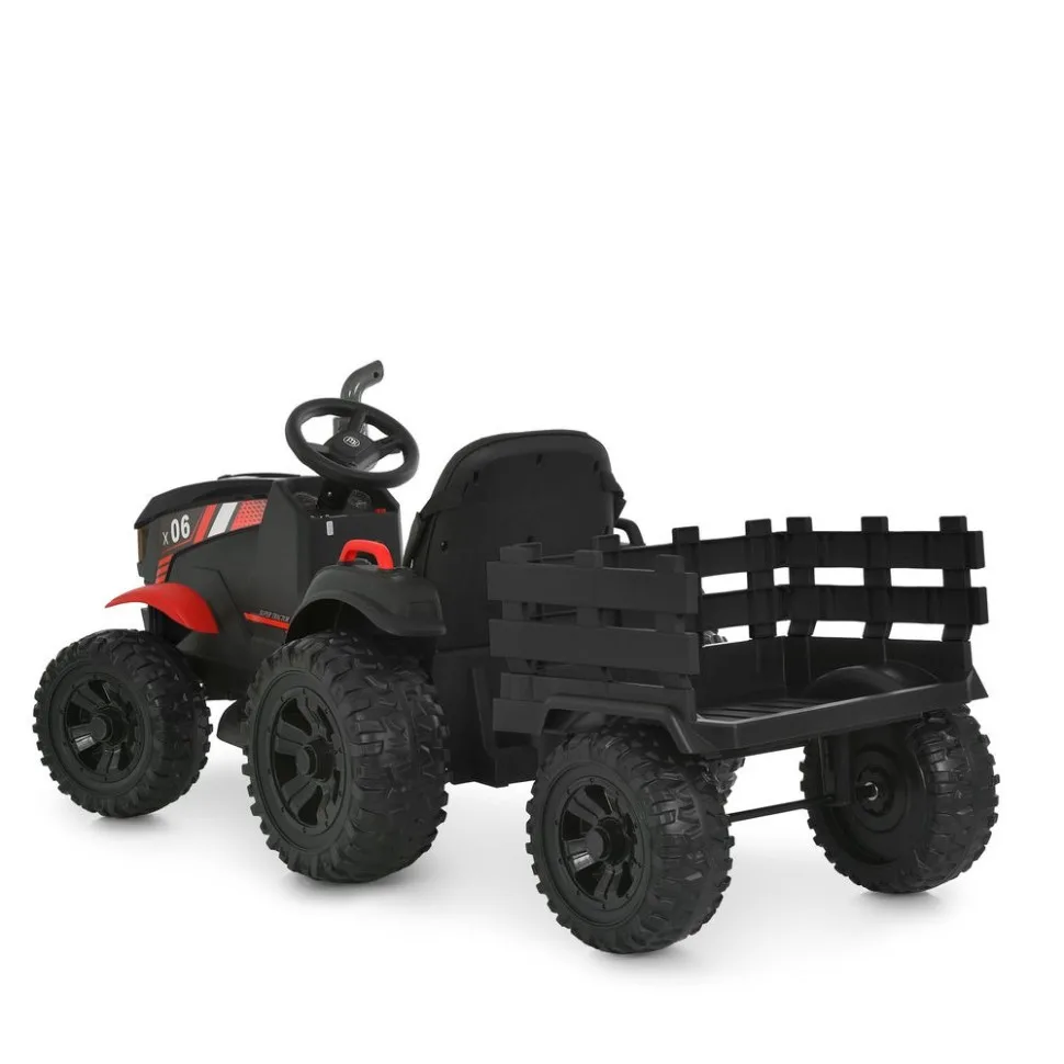 Дитячий електромобіль Трактор Bambi Racer 102x40x60 см пластик чорний