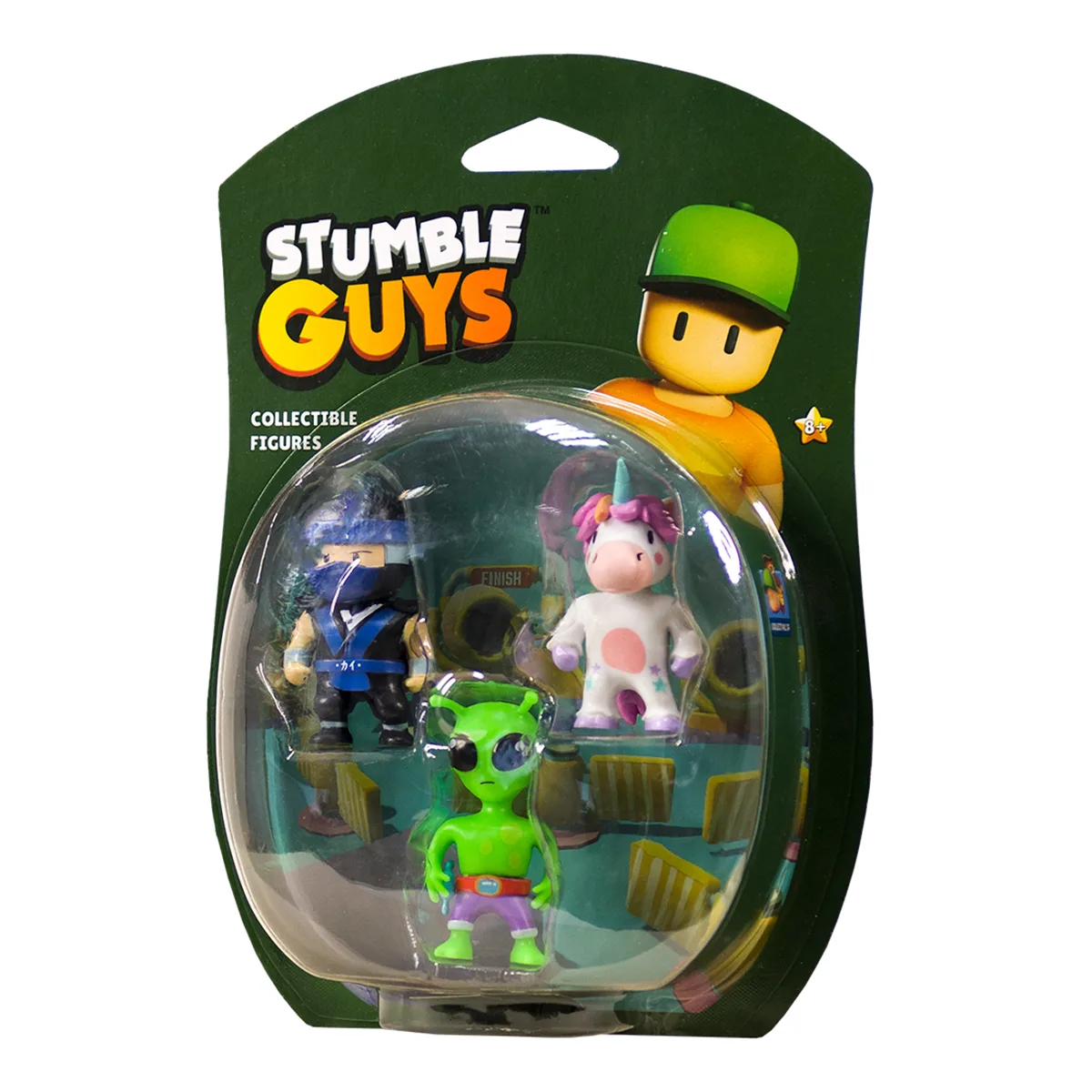 Набір фігурок Stumble Guys полімерні 5 см Ніндзя Кай Спрінклс Прибулець
