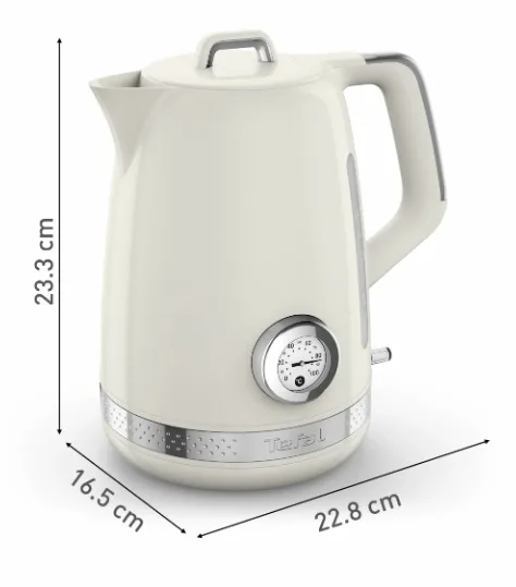 Електрочайник Tefal пластиковий 1,7 л слонова кістка 2400 Вт