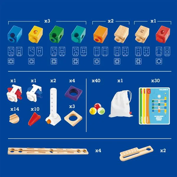 Конструктор-лабіринт Hape 130 ел різнокольоровий дерев'яний