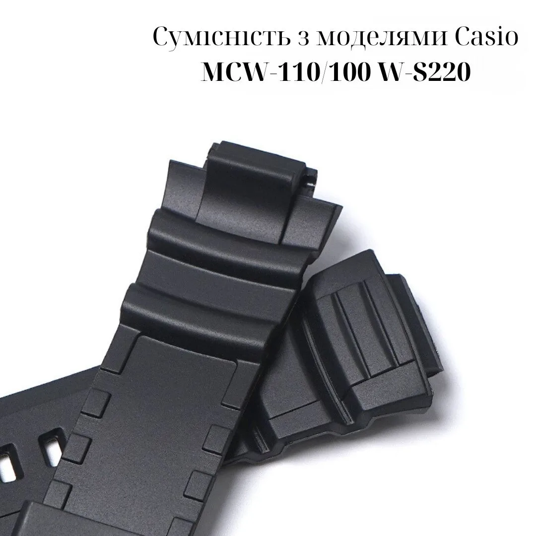 Ремінець Casio полімер 21,3 см синій 16 мм
