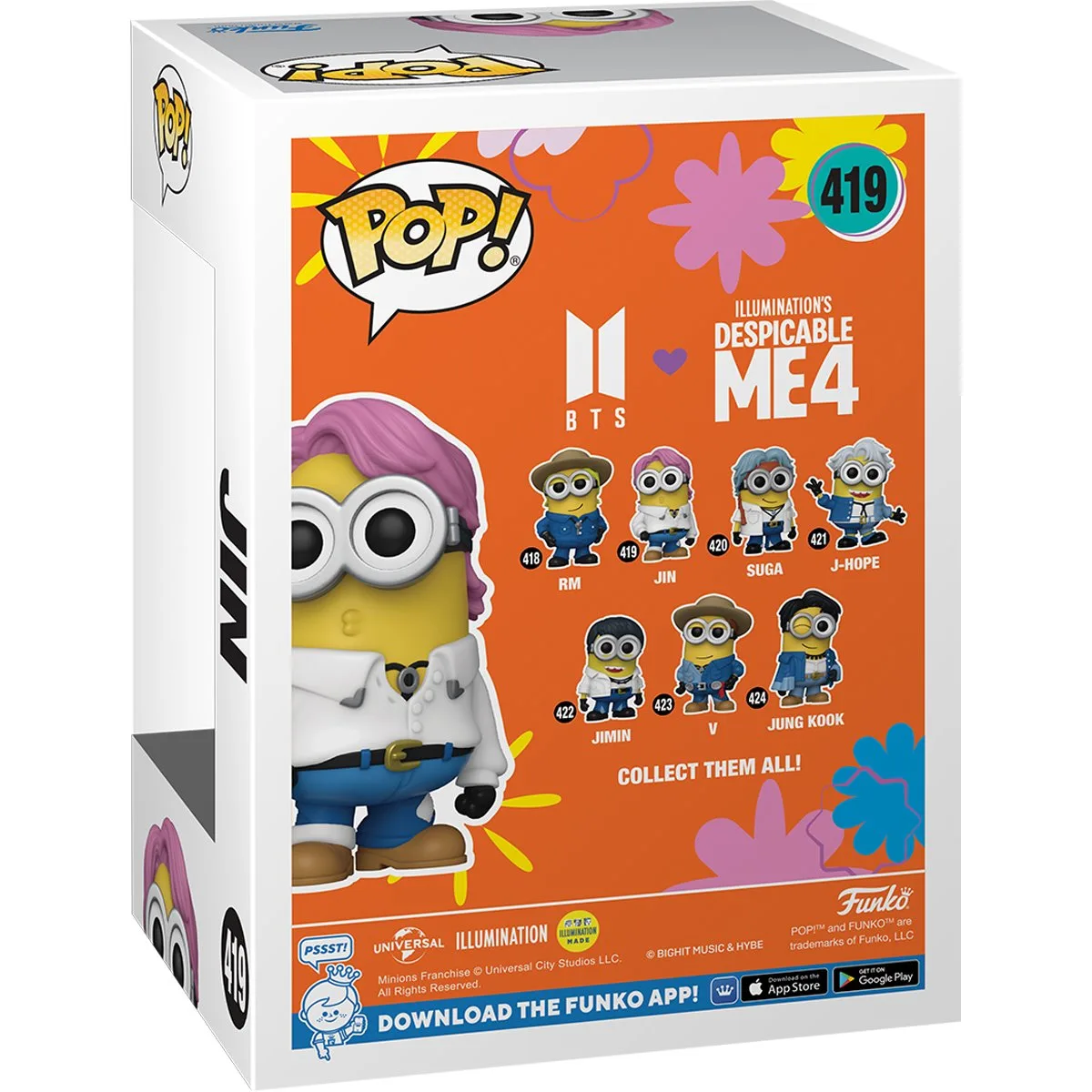 Фигурка Funko POP Rocks: Minions X BTS - Jin