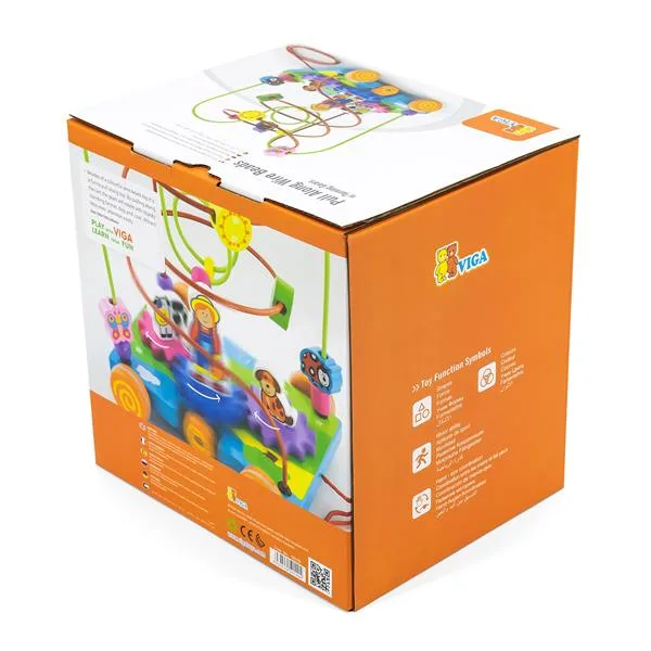 Дерев'яна каталка Viga Toys 25х20х25 см різнокольорова