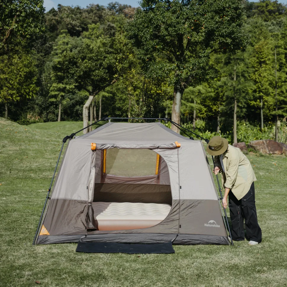Намет чотиримісний Naturehike поліестер 250х210х160 см сіро-коричневий