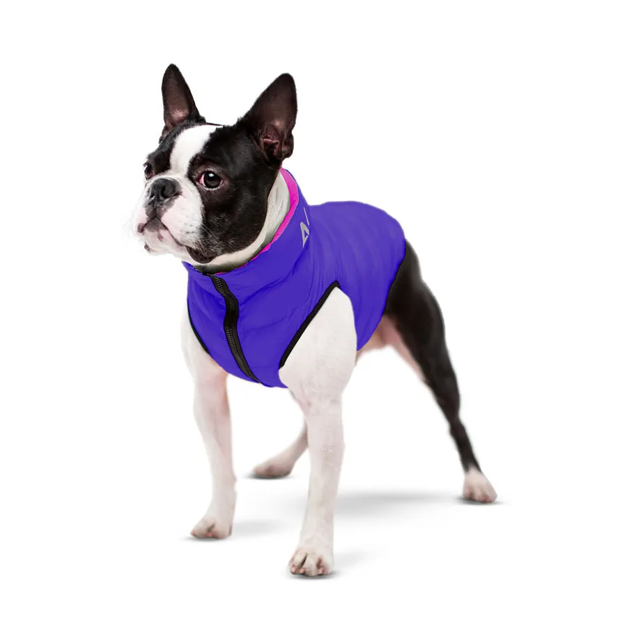 Курточка для собак двусторонняя AiryVest 20-22 см Нейлон Розово-фиолетовая
