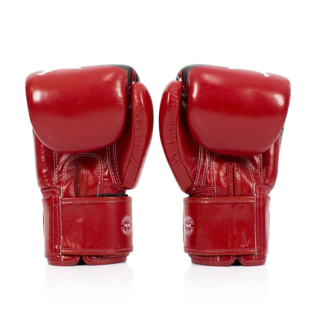 Боксерські рукавиці Fairtex натуральна шкіра 14 унцій червоні