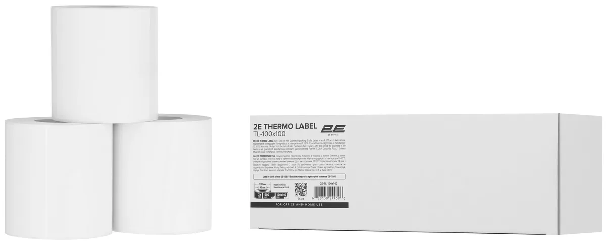 Термоетикетка 2E TL-100x100 500ет (3 рулони)