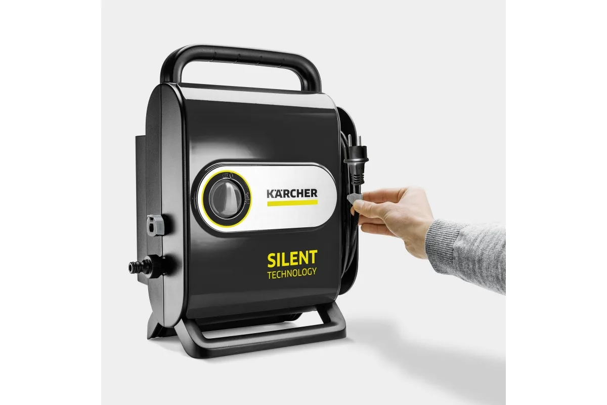 Високопродуктивна мийка під тиском Karcher K Silent Anniversary Edition, 1800 Вт, 130 бар, 420 л/год, шланг 6 м, вага 5 кг.