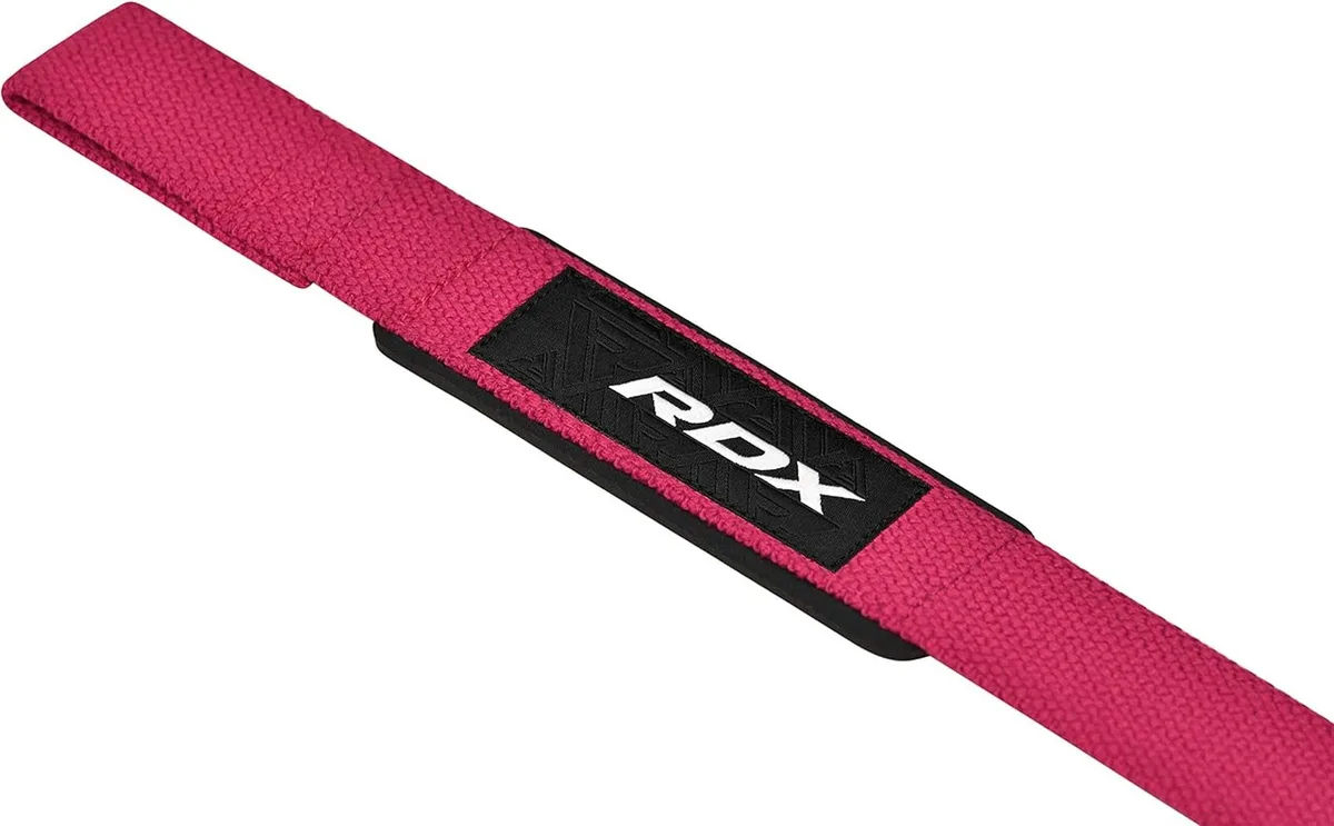 Лямки для тяги RDX бавовна 20,5 см Рожеві