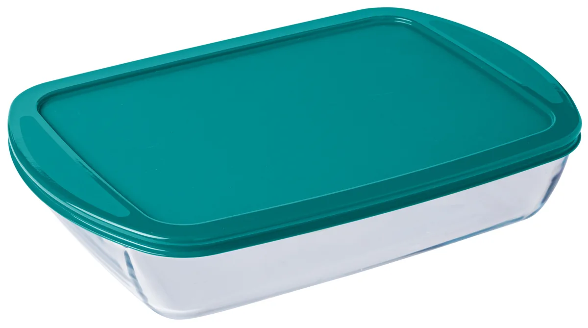 Форма Pyrex боросилікатне скло 40х27х7 см з кришкою