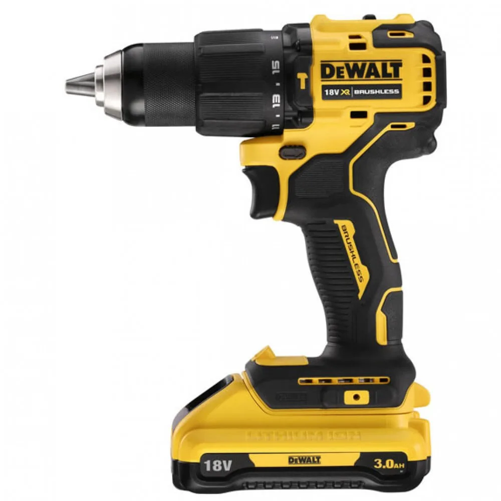 Комплект з двох акумуляторних інструментів DeWalt: дриль-шурупокрут DCD709 та ударний шурупокрут DCF809 з акумуляторами 2x4А·год.