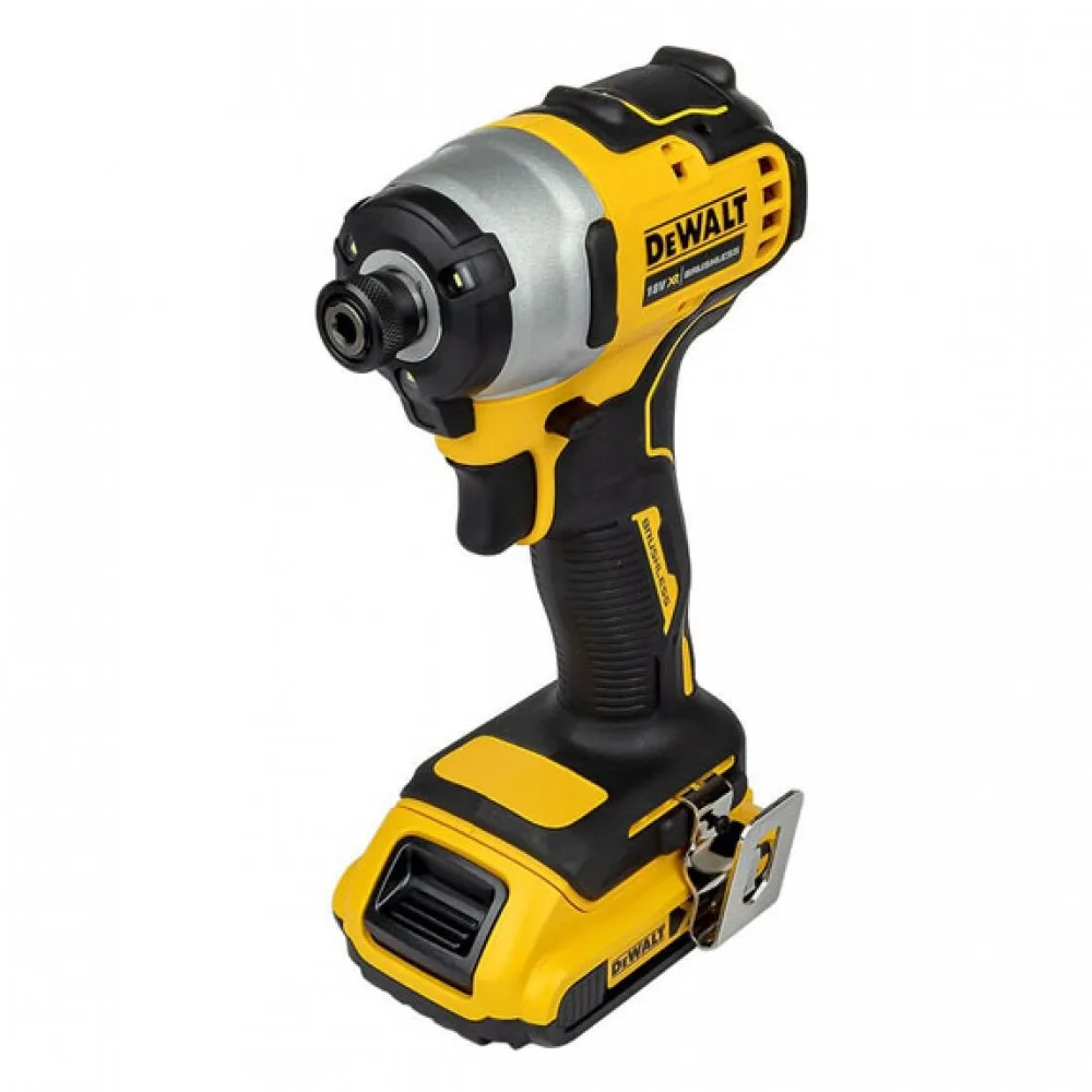 Комплект з двох акумуляторних інструментів DeWalt: дриль-шурупокрут DCD709 та ударний шурупокрут DCF809 з акумуляторами 2x4А·год.