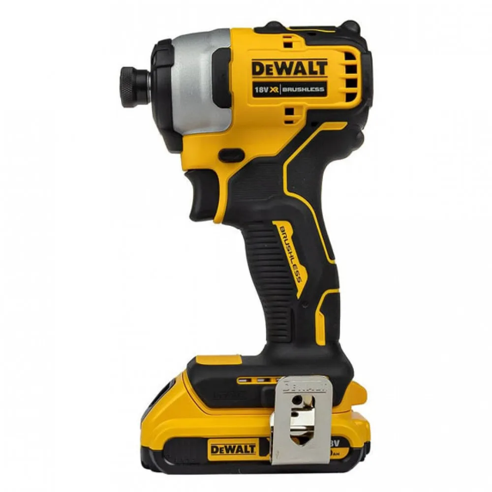 Комплект з двох акумуляторних інструментів DeWalt: дриль-шурупокрут DCD709 та ударний шурупокрут DCF809 з акумуляторами 2x4А·год.