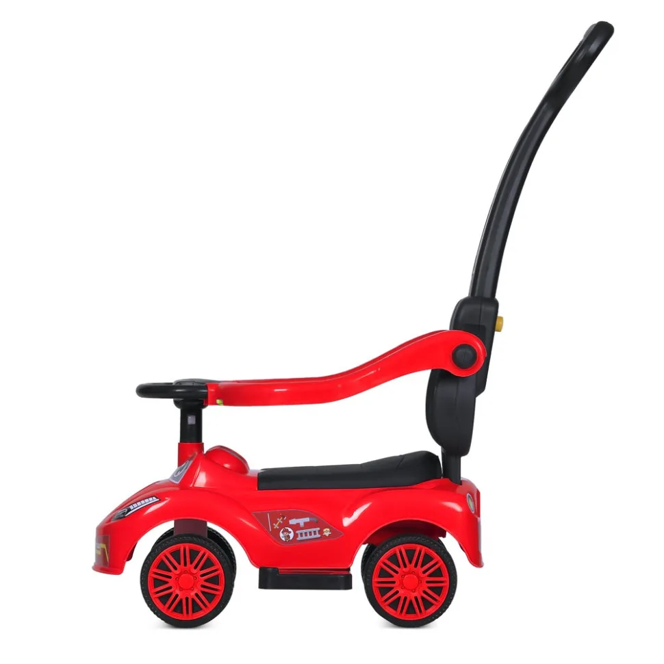 Дитяча каталка-толокар Bambi Racer з батьківською ручкою 58x29x30 см комбінований червоний