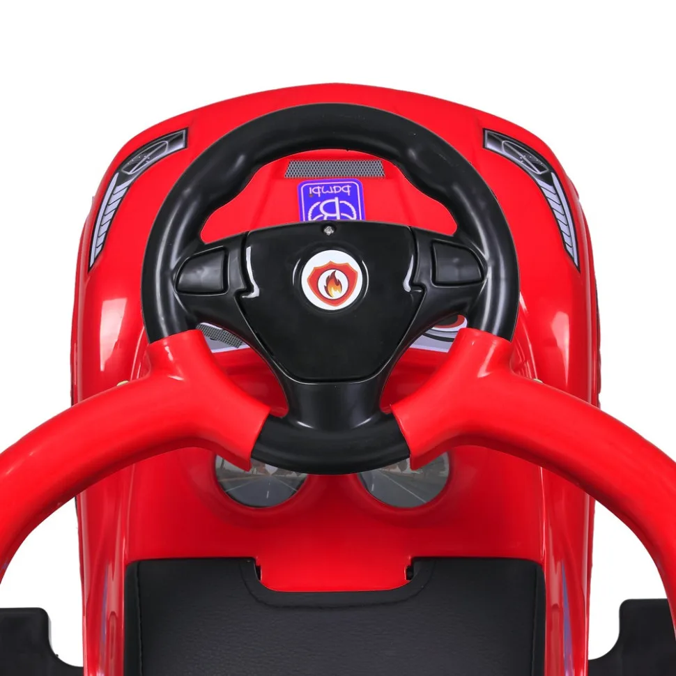 Дитяча каталка-толокар Bambi Racer з батьківською ручкою 58x29x30 см комбінований червоний