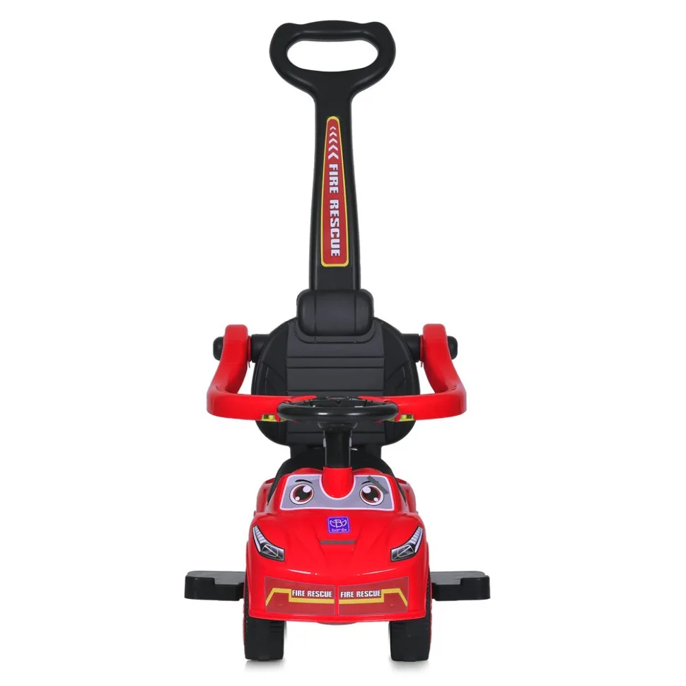 Дитяча каталка-толокар Bambi Racer з батьківською ручкою 58x29x30 см комбінований червоний