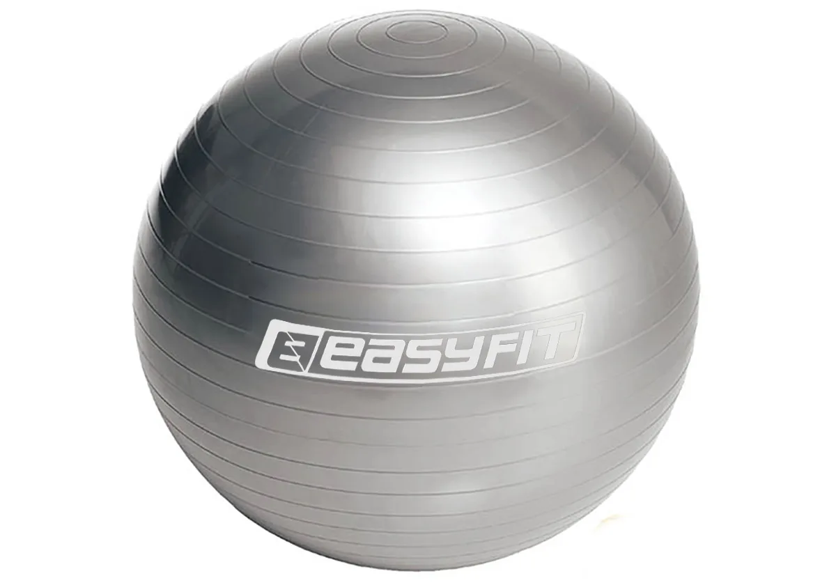 М'яч для фітнесу EasyFit ПВХ 75 см Сірий