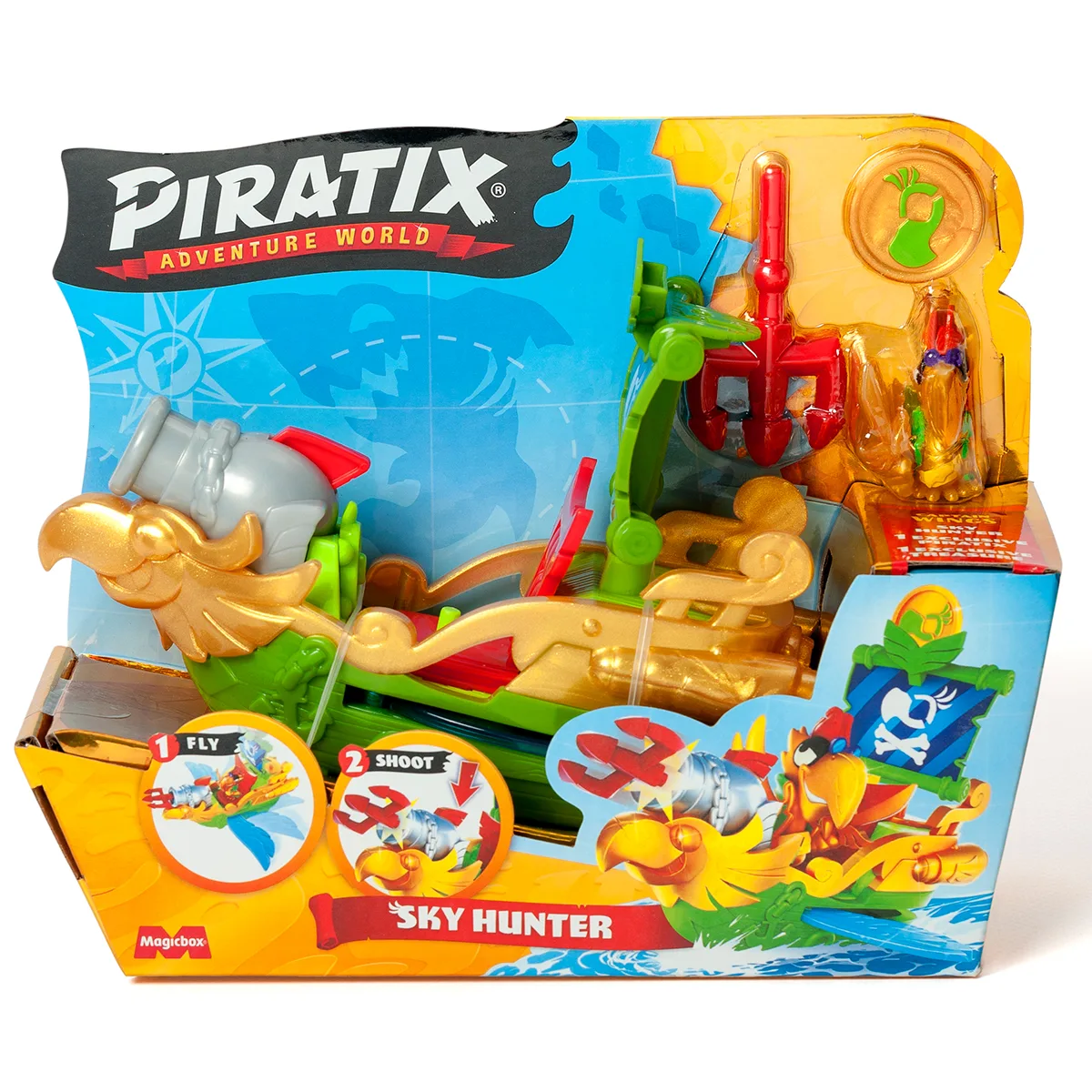 Игровой набор Piratix пиратский корабль 15.5х6.5х12 см пластик золотистый
