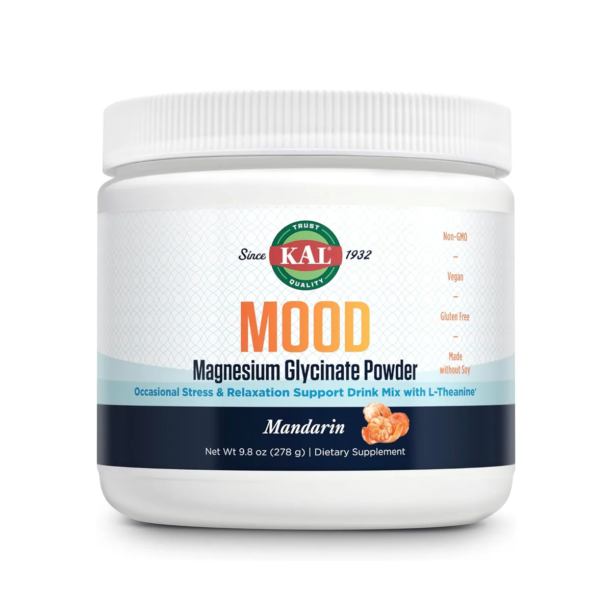 Магній порошок Mood Magnesium 278 г мандарин без цукру веганський
