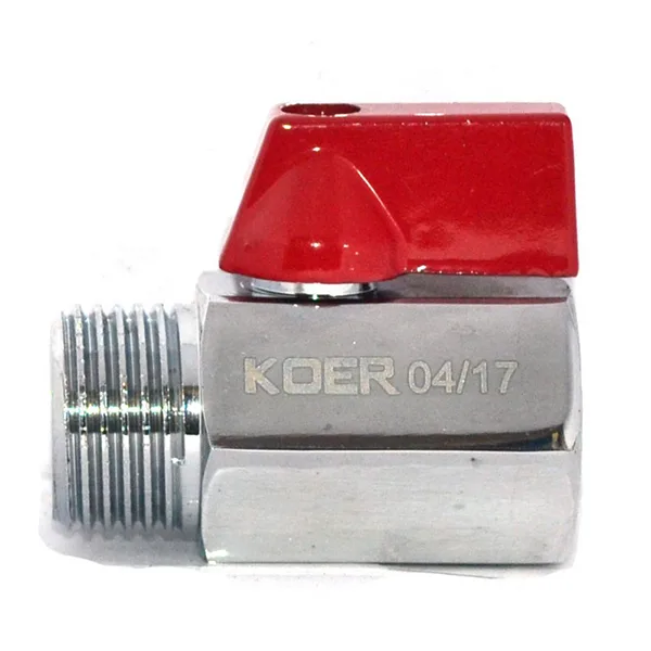 Кран міні Koer латунь 1/2" хромований сталевий