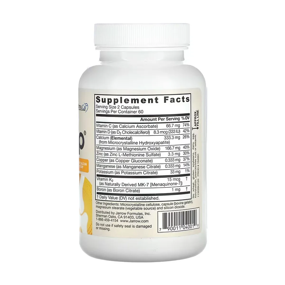 BoneUp Jarrow Formulas микрокристаллический гидроксиапатит 120 капсул