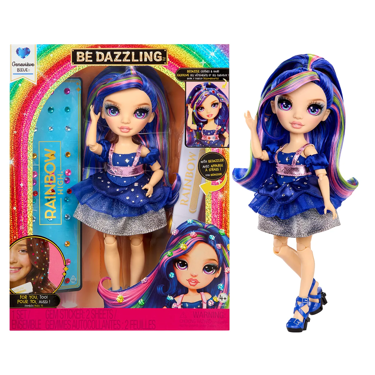 Лялька Rainbow High 27 см комбіновані матеріали синя