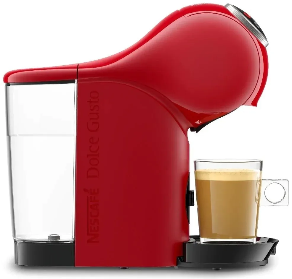Кавоварка Krups капсульного типу Dolce Gusto Genio S Plus 0.8л, з сенсорним управлінням, червоного кольору, для приготування кави