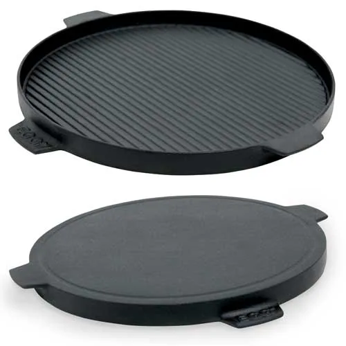 Плита двусторонняя чугунная для грилей Big Green Egg 35 см черная