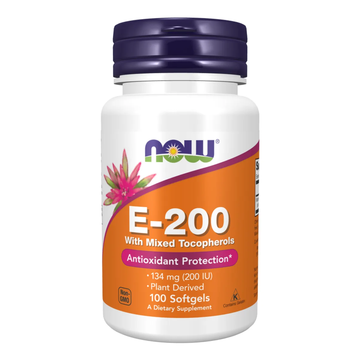 Витамин E Now Foods 100 капсул желатиновые 1000 мг