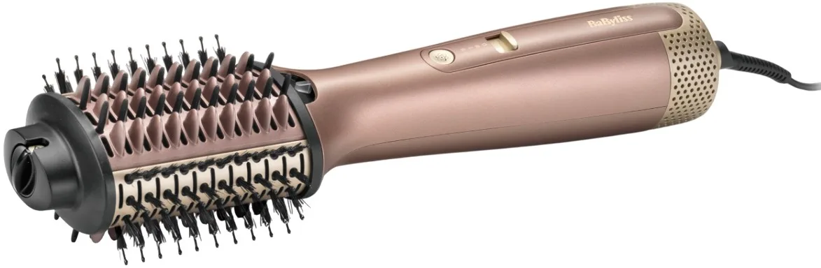 Фен-щітка Babyliss Air Power Volume, 1000 Вт, 2 швидкості, насадка-дифузор, іонізація, холодний обдув, керамічне покриття, рожевий
