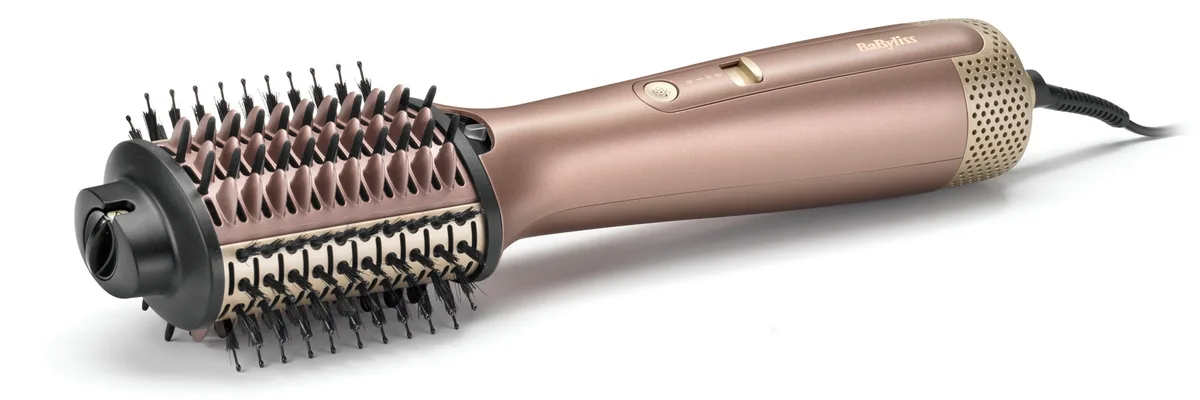 Фен-щітка Babyliss Air Power Volume, 1000 Вт, 2 швидкості, насадка-дифузор, іонізація, холодний обдув, керамічне покриття, рожевий