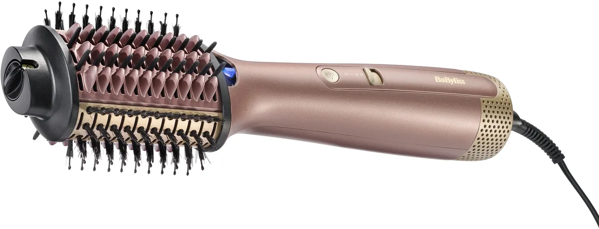Фен-щітка Babyliss Air Power Volume, 1000 Вт, 2 швидкості, насадка-дифузор, іонізація, холодний обдув, керамічне покриття, рожевий