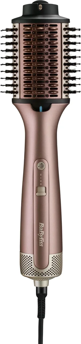 Фен-щітка Babyliss Air Power Volume, 1000 Вт, 2 швидкості, насадка-дифузор, іонізація, холодний обдув, керамічне покриття, рожевий