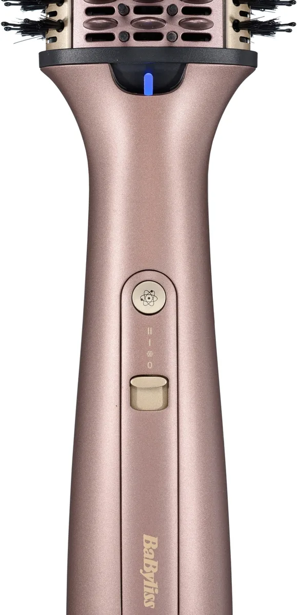 Фен-щітка Babyliss Air Power Volume, 1000 Вт, 2 швидкості, насадка-дифузор, іонізація, холодний обдув, керамічне покриття, рожевий