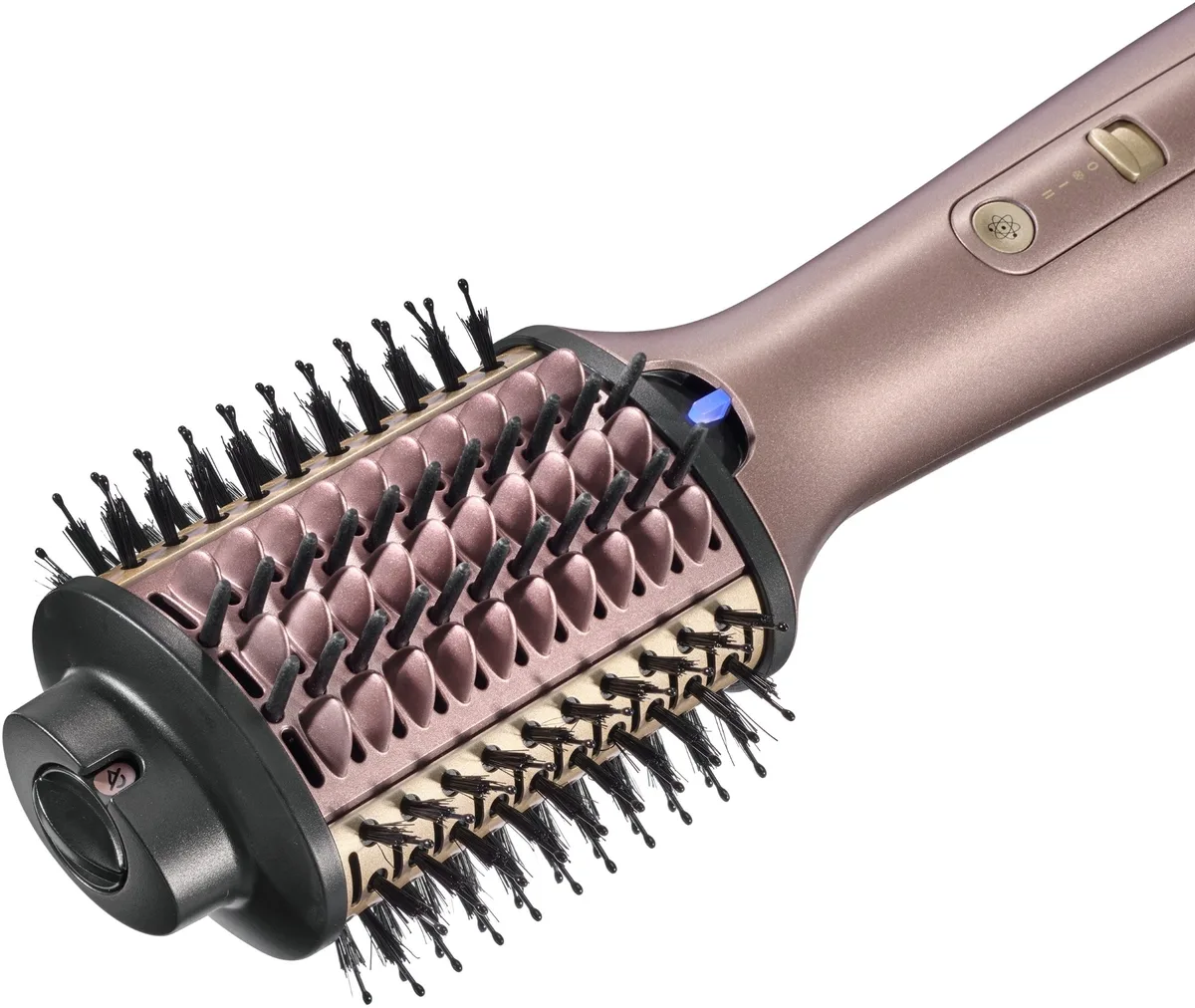 Фен-щітка Babyliss Air Power Volume, 1000 Вт, 2 швидкості, насадка-дифузор, іонізація, холодний обдув, керамічне покриття, рожевий