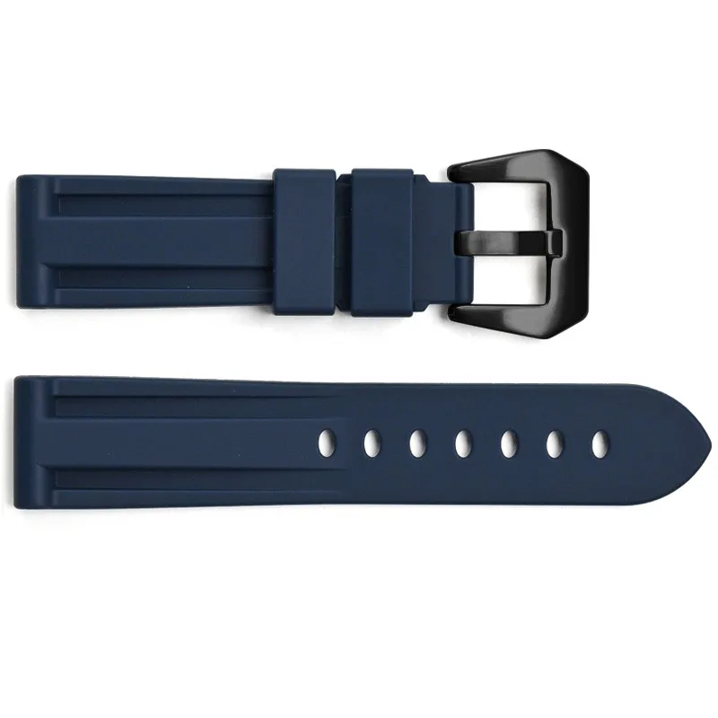 Ремінець для годинників Modfit Silicone 24 мм Синьо-Чорний 22 см