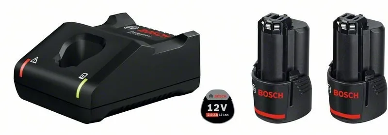 Комплект акумулятора та зарядного пристрою Bosch Professional GBA 2х12В 2А·год + GAL 12В-40 2х12В 2А·год ЗП