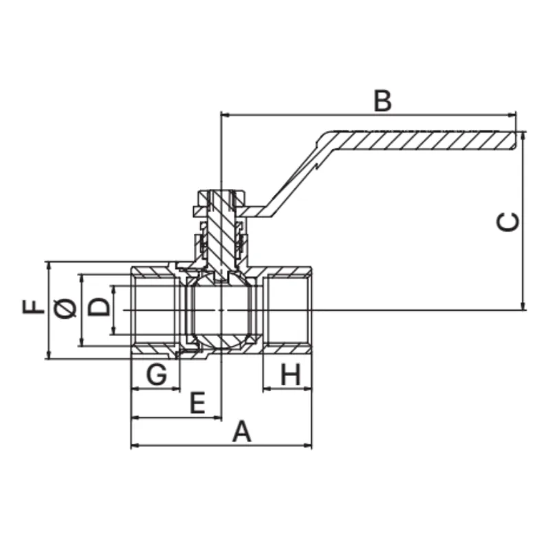 Кран шаровой Europroduct латунь 1 1/4" стальной