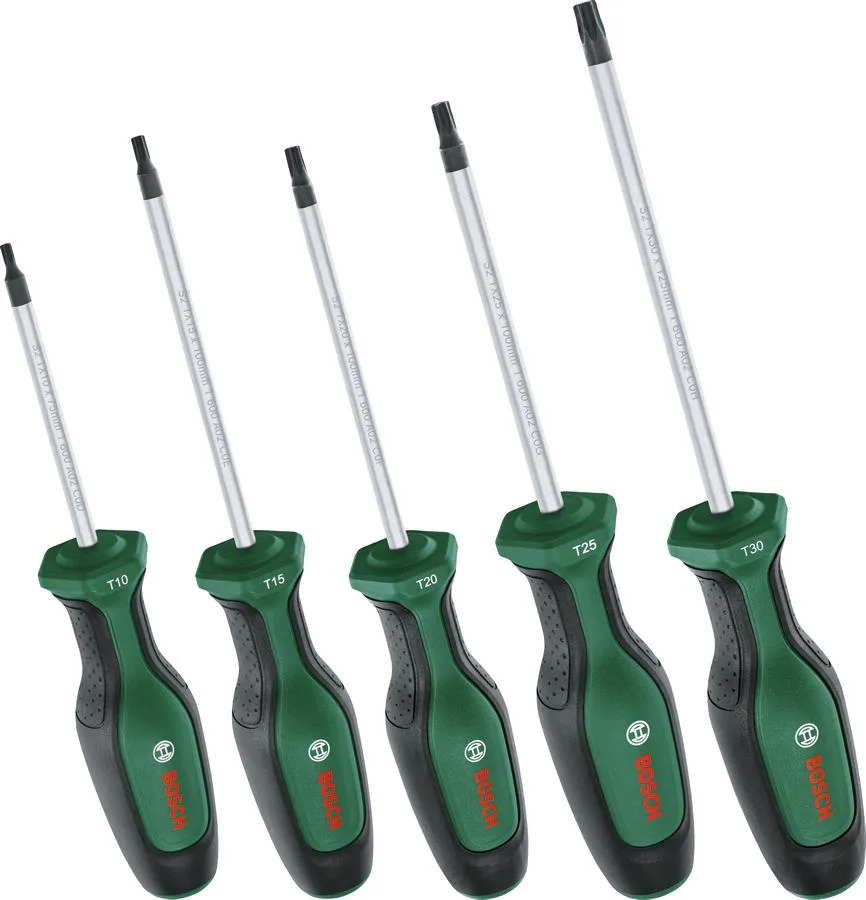 Викрутки Bosch Torx T10 T15 T20 T25 T30 набір 5 шт ручний інструмент для ремонту зірочки викрутки